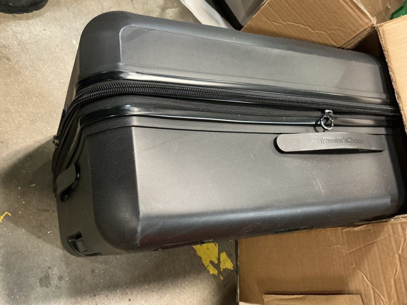 Condition photo showing Good Condition for traveler's choice pagosa hardshell expandable luggage with spinner wheels, black, 30-inch large 30-inch large black