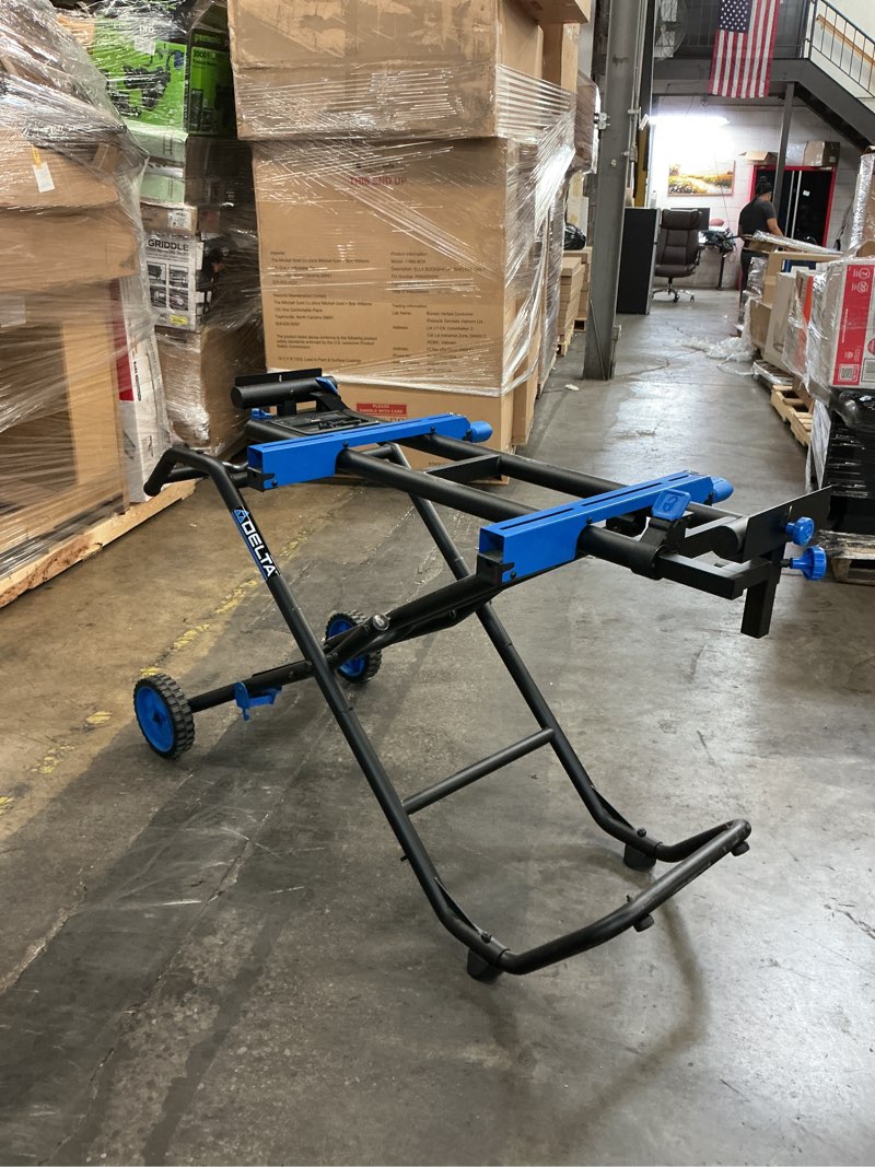 Condition photo showing Good Condition for delta steel adjustable rolling miter saw stand