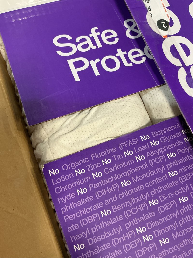 Condition photo showing As Is for purple harmony pillow – standard, medium feel, med height - talalay latex foam cooling pillow for combo or side sleepers, 360º hex gelflex grid for no-pressure support and luxurious weightless feel standard – medium