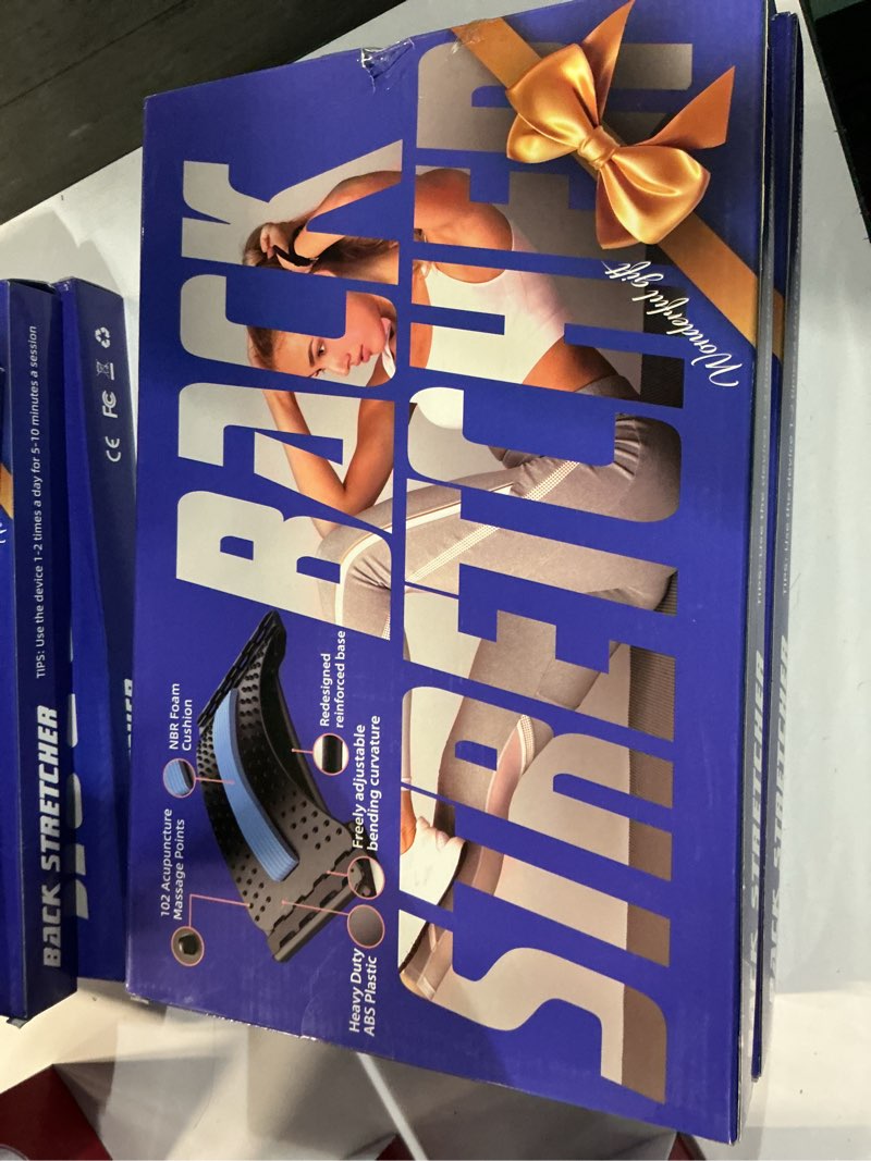 Condition photo showing New/Like New for back stretcher for lower back pain relief, multiple level adjustable arch lumbar back cracker board, back cracking device, back massager for scoliosis, spine decompression support black