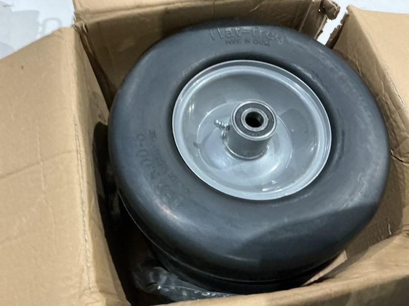 Condition photo showing Good Condition for ronpow 13x5.00-6 flat free zero turn lawn mower tires, 500 lbs load
