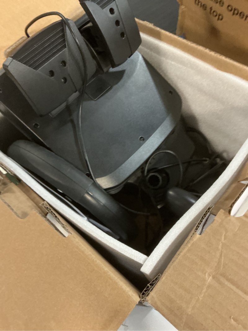 Condition photo showing As Is for DOYO Racing Wheel - Gaming Steering Wheel for PC, 270 Degree Driving Simulator Race Xbox Steering Wheel and Pedals with Dual Vibration for PS4, Xbox One, Xbox Series X|S, PS3, Switch, Android Black - 270° Racing Wheel