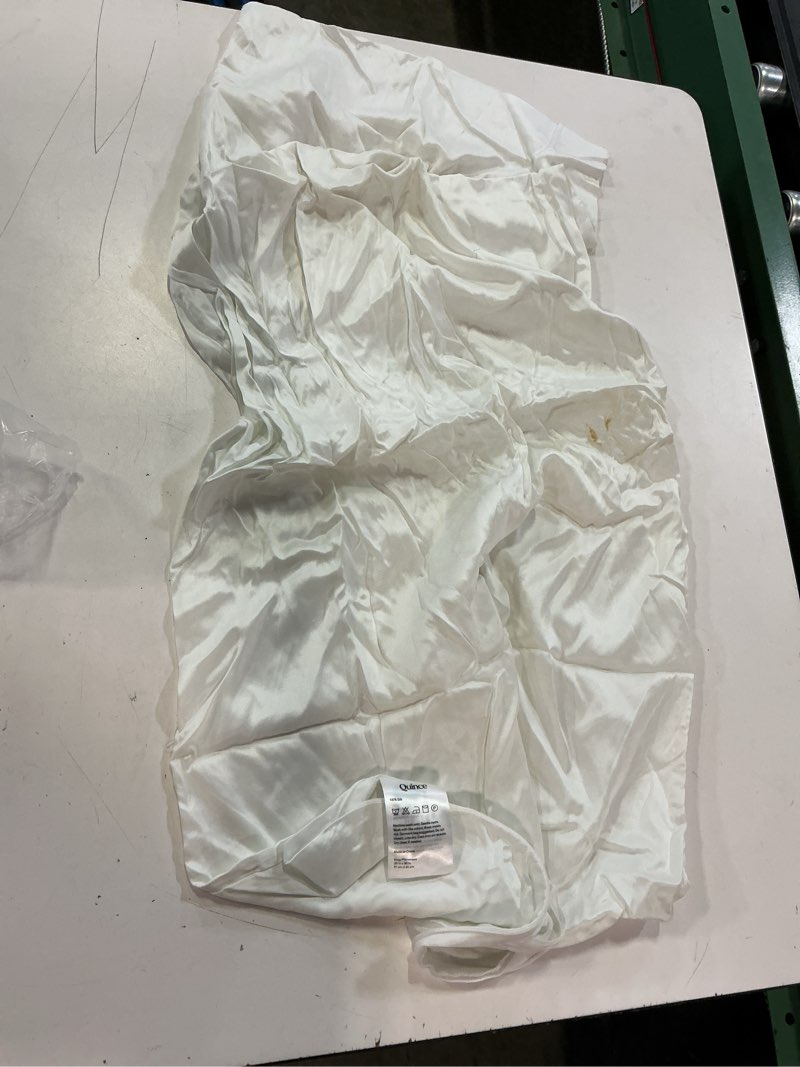 Condition photo showing As Is for 100% mulberry silk pillowcase king 