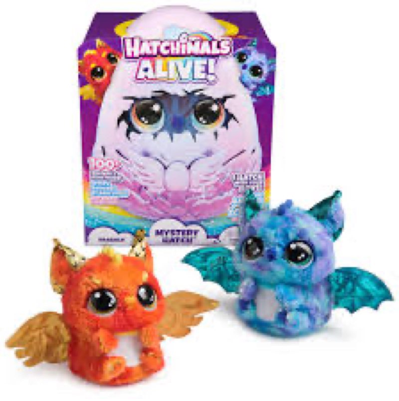 Hatchimals Alive, Mystery Hatch Draggle, Surprise Interactive Toy & Egg with Mist, Lights & Sounds (
