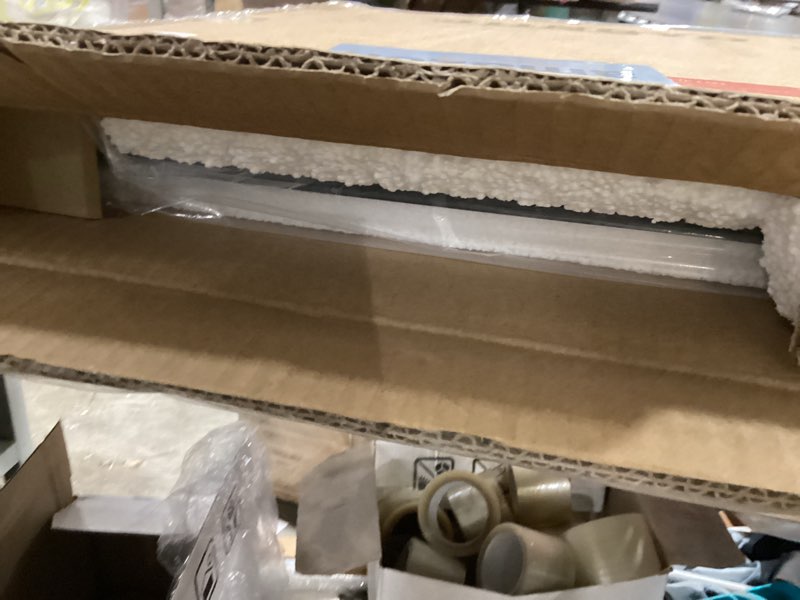 Condition photo showing Good Condition for frameless bathroom mirror for wall, 22"x30" beveled bathroom vanity mirror, modern rectangle bathroom mirrors for bedroom, entryway, living room, hangs horizontally or vertically 22"l x 30"w