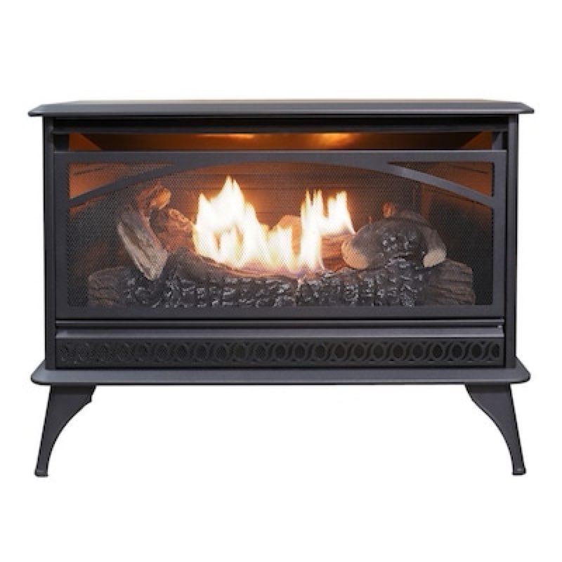 allen + roth 1000-sq ft dual -burner vent-free freestanding liquid propane and natural gas stove