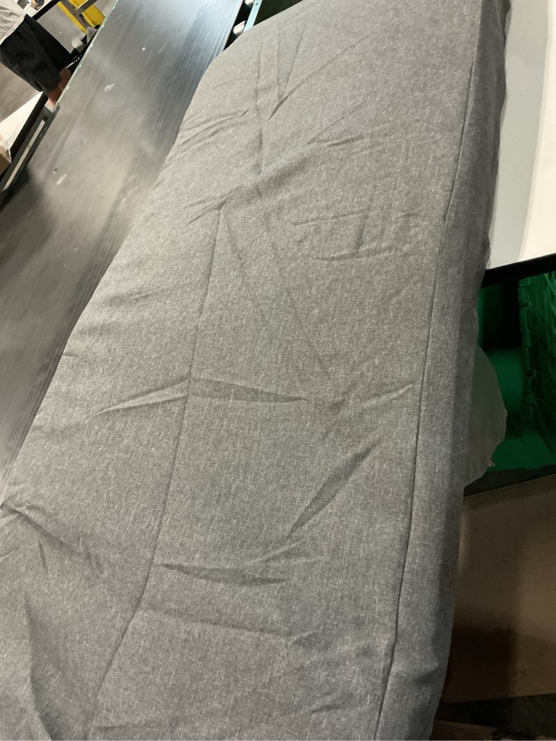 Condition photo showing As Is for 71x27 inch dining bench cushion for indoor furniture non-slip rectangle window seat cushions, gray