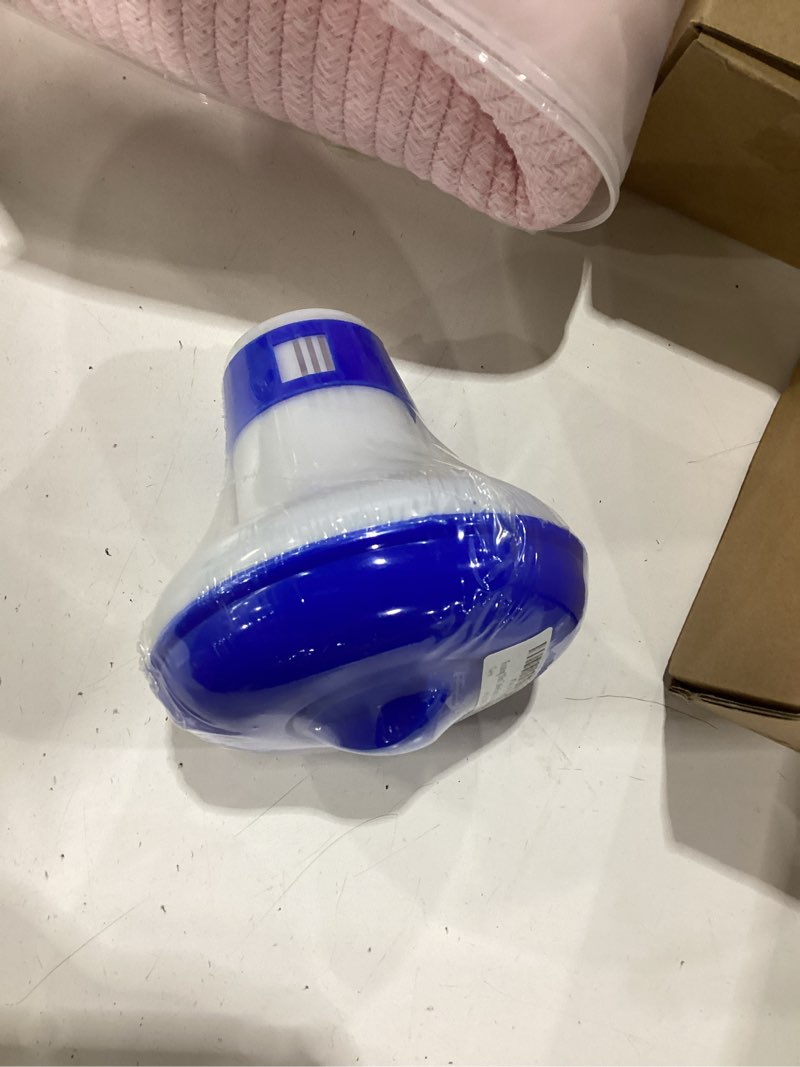 Condition photo showing New/Like New for floating mini spa chemical dispenser, chlorine/bromine tablet floater for 1 inch tablets, idea for spa, hot tub &,fountain, inflatable & above-ground pools small