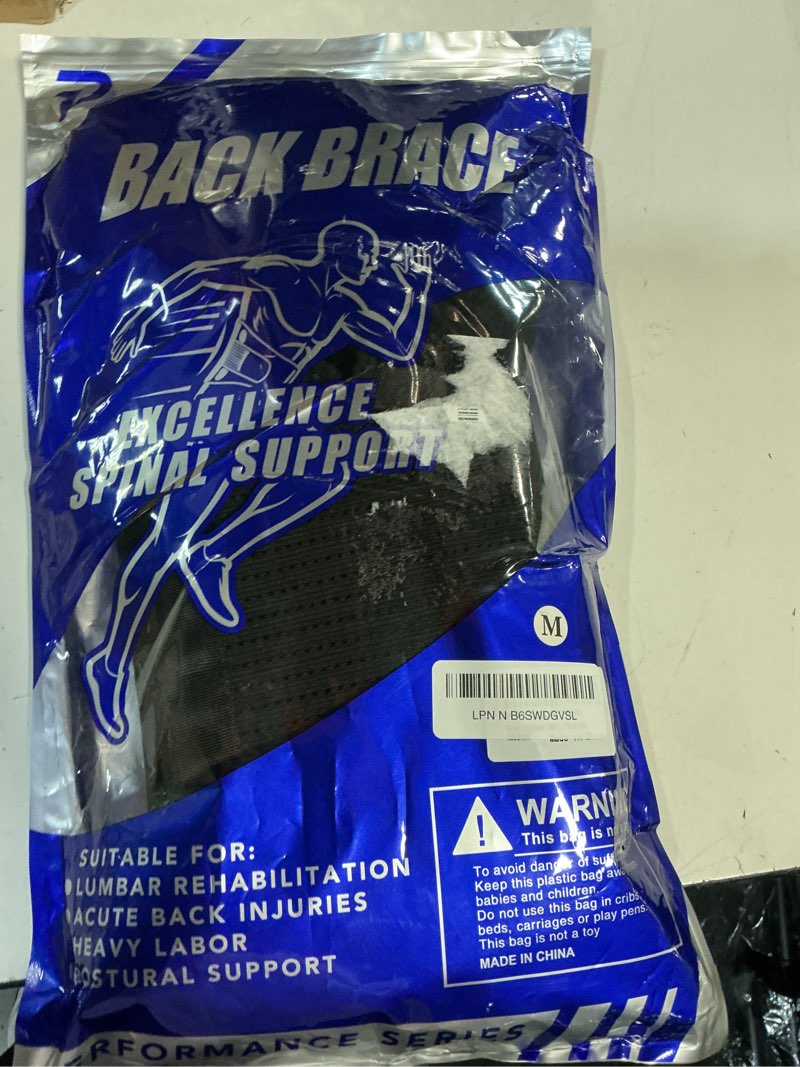 Condition photo showing New/Like New for posture corrector for women & men, back brace advanced full back support for upper & lower back pain relief, spine, neck, and hump, x-style medical-grade lumbar support system with adjustable shoulder straightener and breathable design for long sitting and exercise black medium (waist 35"-39")