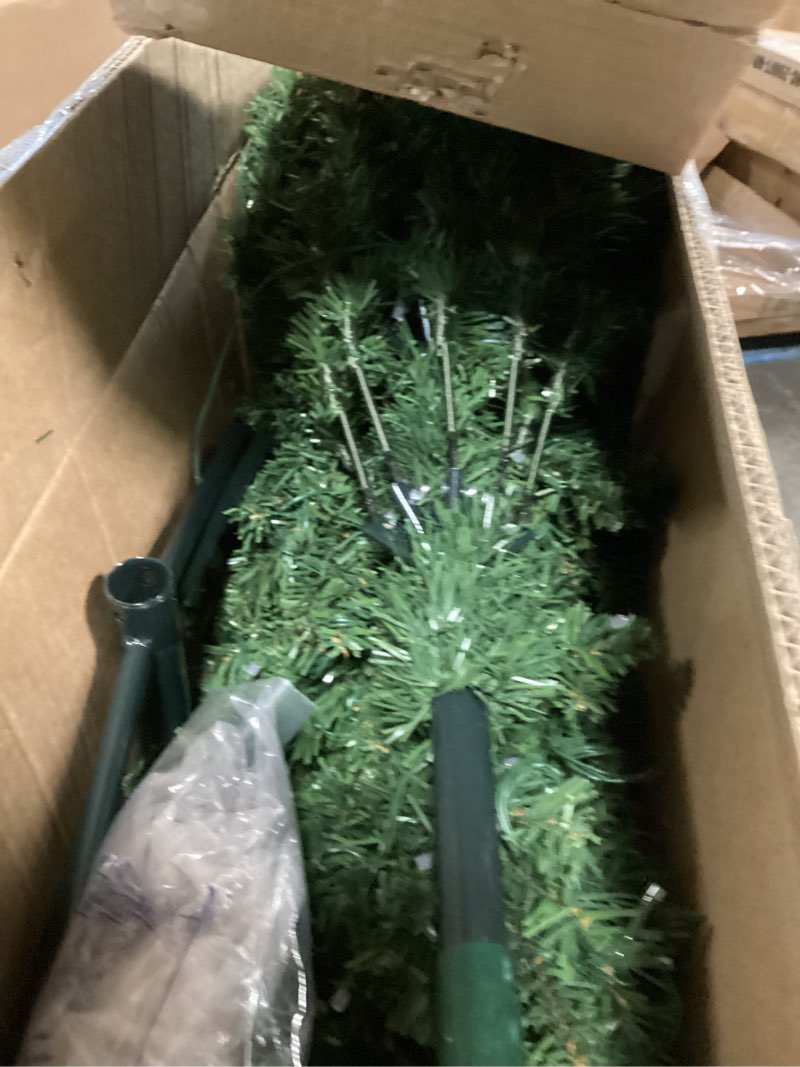 Condition photo showing Good Condition for Brightown Smart Prelit Christmas Tree - 7.5ft APP Controlled RGB Pre Lit Christmas Tree Lighted Pre-lit Artificial Trees- with 400LED 1477 Branch Tips Customize Display DIY Dynamic Lighting Effect 7.5 ft