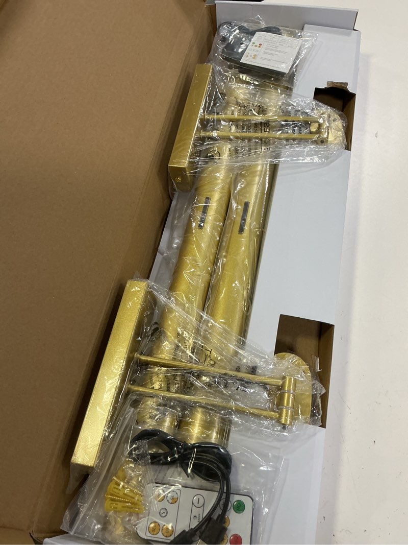 Condition photo showing Good Condition for 24.4" Wireless Picture Lights, Rechargeable Battery Art Display Light with Remote Control, Dimmable/Timer Off Dartboard Light, 3 Lighting Modes Full Metal Painting Display Lights (Gold-2Pack)