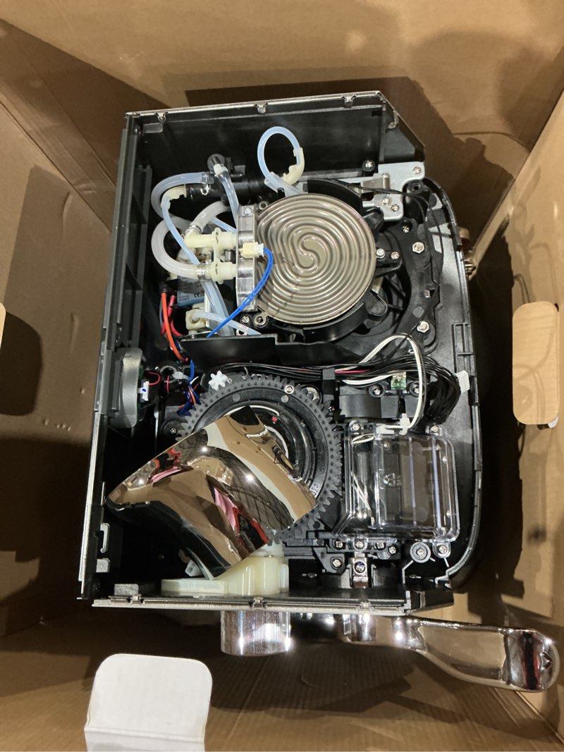Condition photo showing As Is for breville barista touch impress espresso machine bes881bss, brushed stainless steel