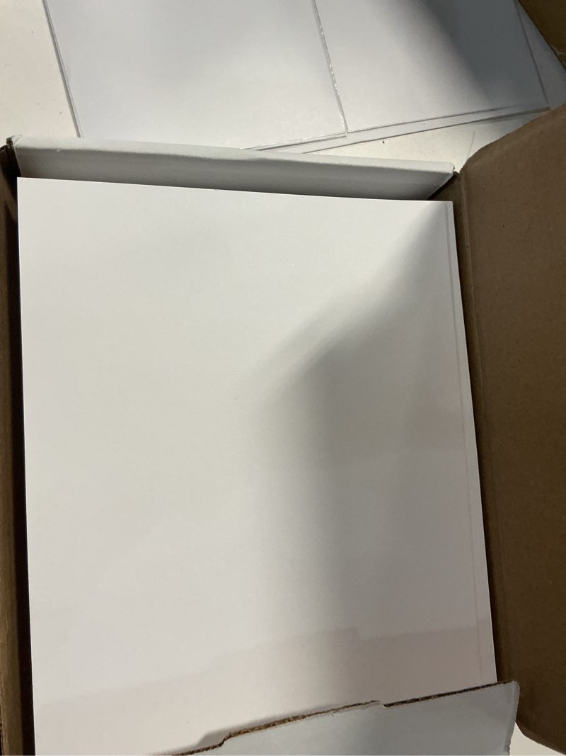 Condition photo showing New/Like New for extra heavy duty 130lb cover cardstock - bright white - 350gsm 17pt thick paper for inkjet & laser printers - 8-1/2" x 11" - 100 pack