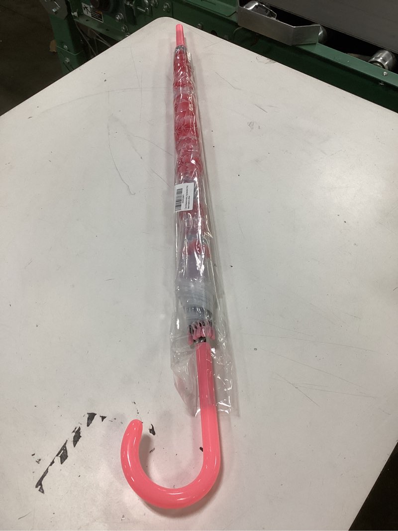 Condition photo showing New/Like New for cherry blossoms clear bubble umbrella - transparent dome semi-automatic for kids, girls, boys, women - cute romantic windproof wedding decoration pink
