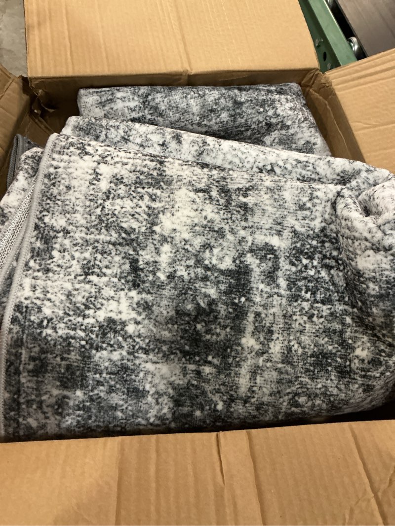 Condition photo showing As Is for unique loom sofia collection area rug - casino (7' 1" x 10' rectangle, gray/ beige) 7'1" x 10' (rectangular) gray/beige