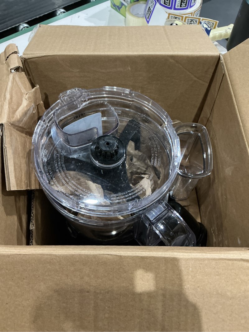 Condition photo showing As Is for hamilton beach food processor & vegetable chopper for slicing, shredding, mincing, and puree, 10 cups + easy clean bowl scraper, black and stainless steel (70730)