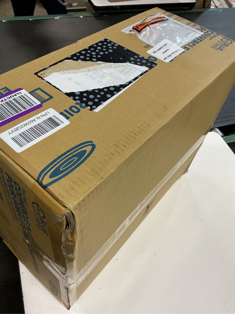 Condition photo showing New/Like New for eco-products bluestripe recycled plastic cup flat lids, case of 1000, fits 9-24oz plastic cups, made from 30% post-consumer recycled plastic bottles, recycled pet (rpet) for cold drinks & snacks