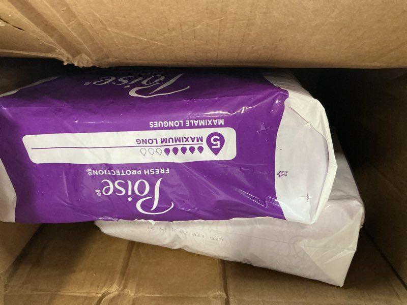 Condition photo showing Good Condition for Poise Incontinence & Postpartum Pads for Bladder Leaks, 5 Drop Maximum Absorbency, Long Length, 84 Count, Packaging May Vary Long 84