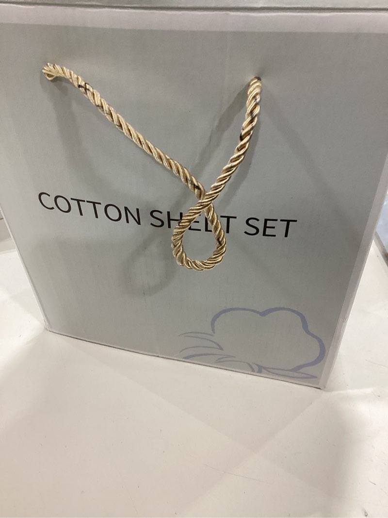 Shilucheng 100% Cotton Queen Size Sheets Set - 600 Thread Count?Luxury Egyptian Cotton Bed Sheets?5-