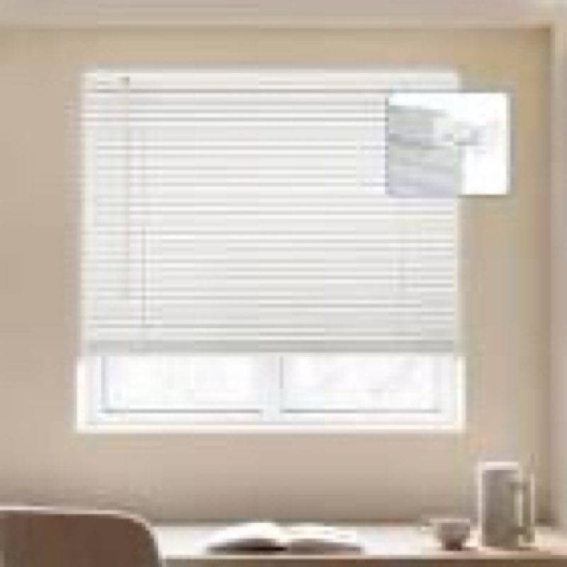 myshade no-drill cordless horizontal mini blinds – 34" w x 48" h tool-free inside mount window blind
