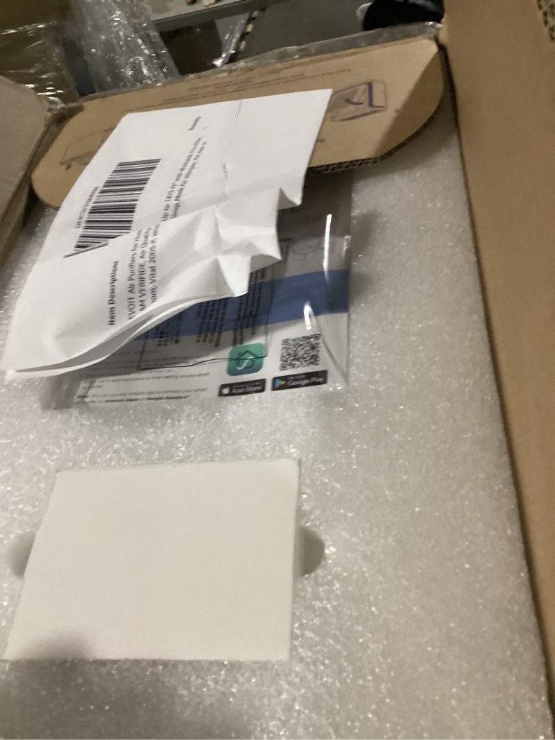 Condition photo showing New/Like New for levoit air purifiers for home large room up to 1875 ft² with washable pre-filter, aham verifide, air quality monitor, hepa sleep mode for allergies, pet hair in bedroom, vital 200s-p, white air purifier white