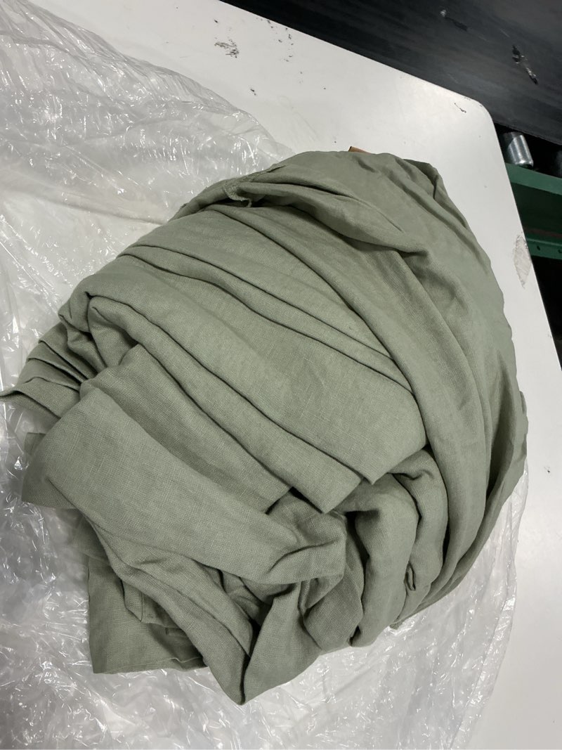 Condition photo showing Good Condition for european linen sheet set, queen, willowleaf