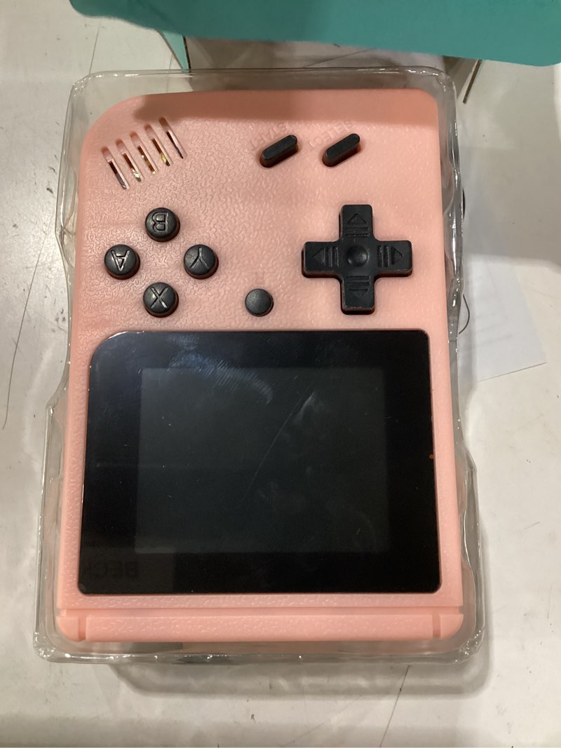 Condition photo showing Good Condition for mini retro handheld games console, built-in 400 video games, portable video gaming player with 3.0 inch ips screen and rechargeable battery(pink)