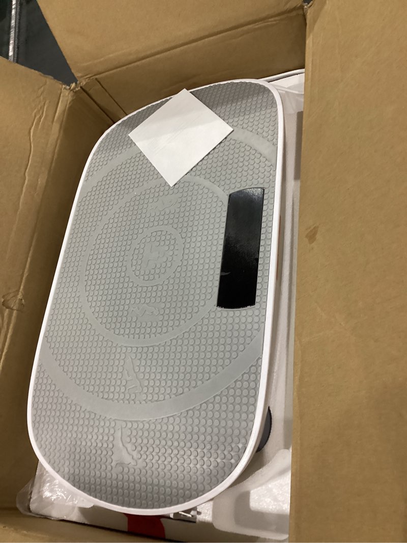 Condition photo showing Good Condition for MERACH Vibration Plate Exercise Machine, Curved Vibration Plate for Lymphatic Drainage Weight Loss, Vibrating Plate with Real-Time Calorie Tracking on LED Display, Workout Equipment for Home Women Men Grey