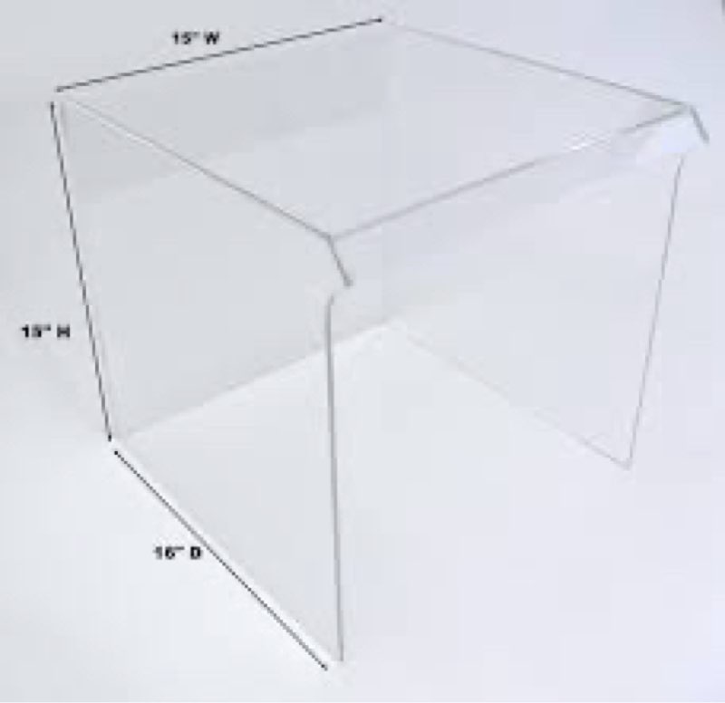 Global Industrial™ Acrylic Draft Shield, Medium, 15"W x 16"D x 15"H