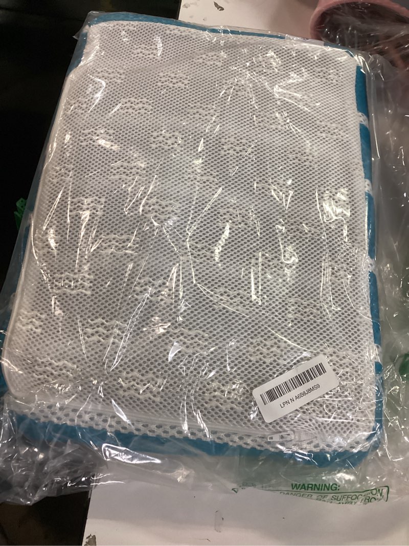 Condition photo showing New/Like New for OS OMYSTYLE Hot Tub Booster Seat Cushion Pillow for Indoor or Outdoor Use, Weighted Spa Pillow with Washable 4D Mesh Cover & Non-Slip Bottom, Hot Tub Accessories for Adults - 16 x 12 x 4.3 Inch, Blue Blue 16.2" x 12.2" x 4.3"
