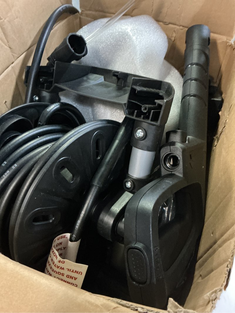 Condition photo showing As Is for Pressure Washer, 5000PSI Max Power Washer with 500ML Foam Cannon, High Pressure Cleaning Machine with 4 Connect Nozzles for Cars Patio Driveways Home Cleaning
