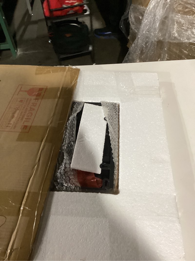 Condition photo showing Good Condition for Irregular Wall Mirror, 21"x14" Asymmetrical Mirrors, Modern Frameless Mirror for Wall, Unique Shaped Mirrors for Living Room Bathroom Bedroom Hallway Entryway Fireplace 21"L x 14"W Black