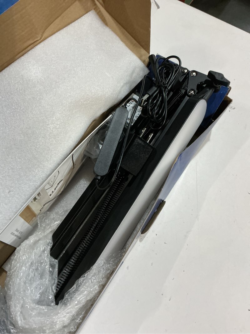 Condition photo showing Good Condition for SKYLEO Desk Lamp for Home Office, Eye Comfortable LED Desk Light for Long Hours, Adjustable Swing Arm with Memory Function, Black Black swing arm