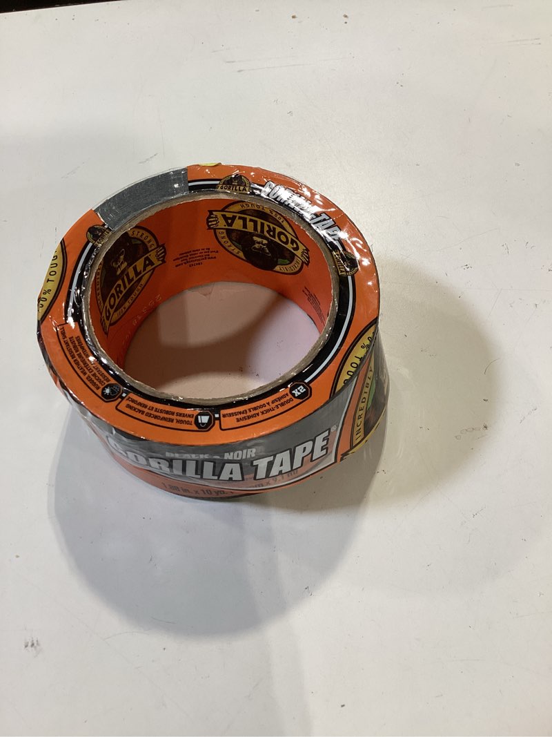 Condition photo showing As Is for gorilla duct tape, black tape, 1.88" x 50 yd (pack of 1) - heavy duty and weather resistant for indoor or outdoor 1 pack