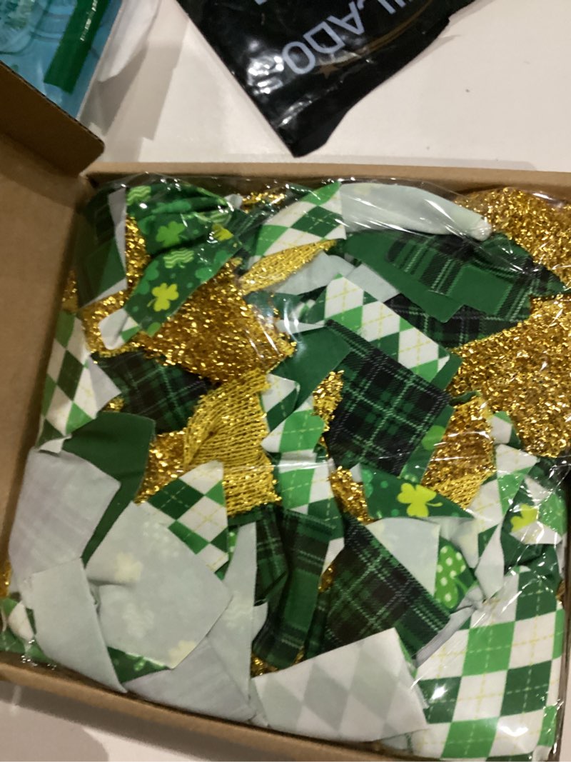 Condition photo showing Good Condition for Easter Garland Decorations 7ft/2.1m Spring Rag Tie Hanging Banner Pastel Egg Yellow Chick Bunny Fabric Swag Shabby Chic Bunting for Easter Tree Fireplace Mantel Wreath Front Door Wall Home Decors Light Green