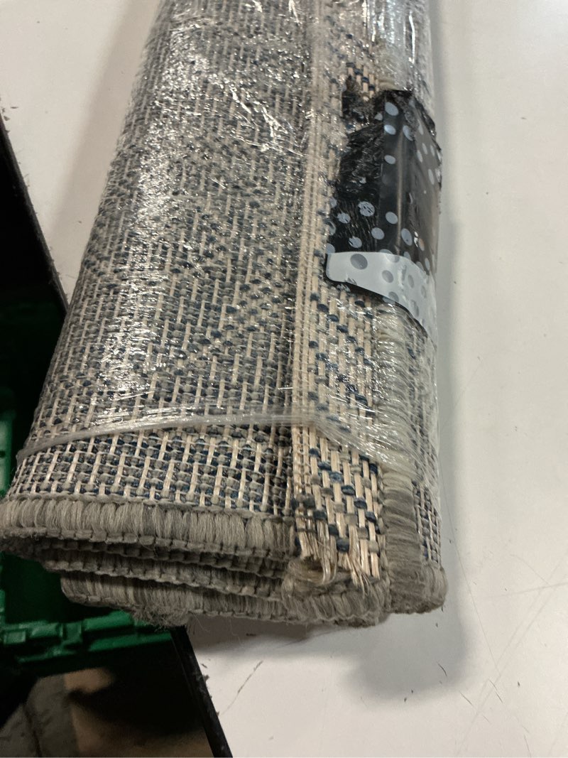 Condition photo showing Good Condition for jonathan y vintage filigree indoor outdoor area rug 3x5 gray/navy, charleston textured weave for backyard, patio, porch, easy-cleaning, high traffic, pet-friendly, non-shedding (smb106c-3) gray/navy 3'1" x 5' (rectangular)