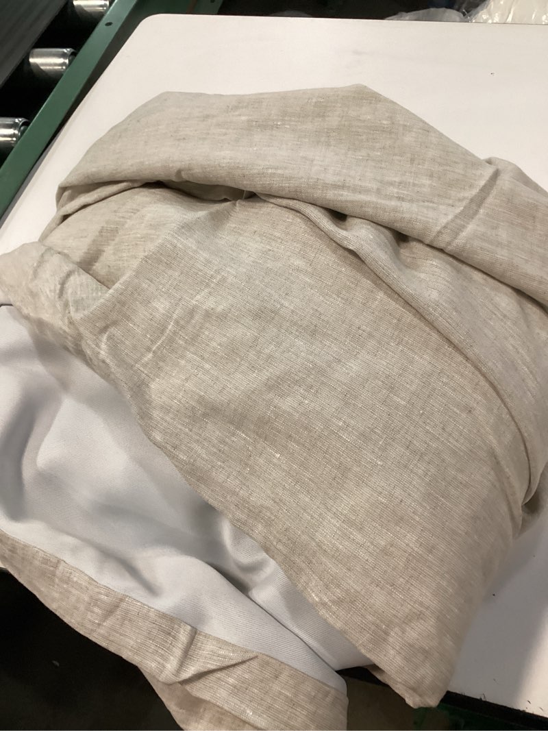 Condition photo showing Good Condition for european linen room darkening curtain, 48x108, flax (1 panel only )