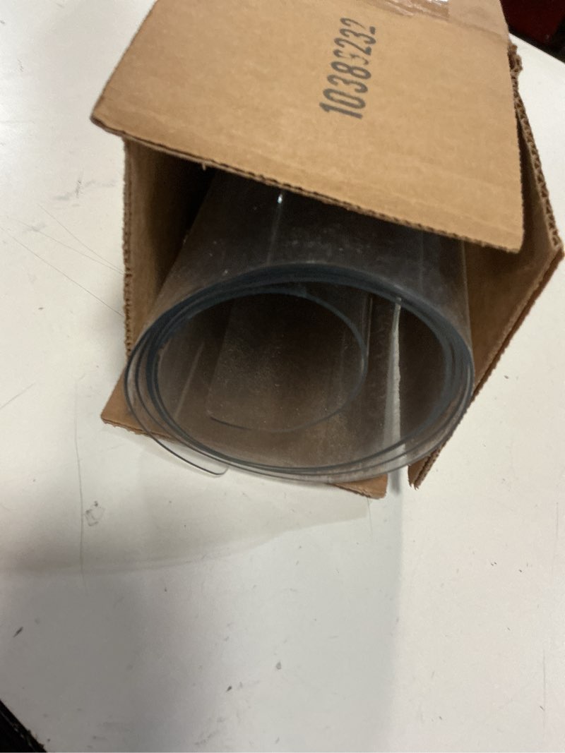 Condition photo showing Good Condition for ostepdecor clear table protector 42 x 60 inch, 2mm thick plastic table cover, waterproof pvc clear table cover protector, desk protector mat, writing desk pad for desktop, coffee & dining room table 42" x 60" (rectangular) crystal clear 2mm