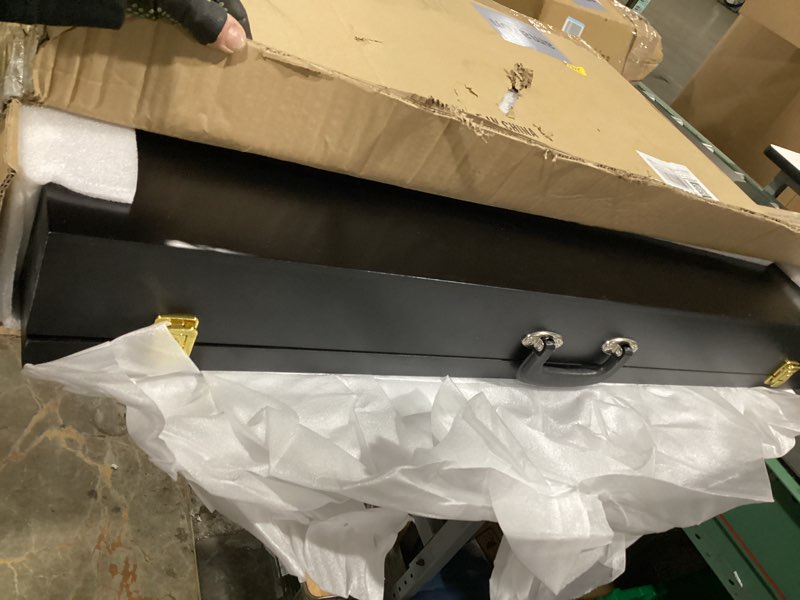 Condition photo showing Good Condition for trade show display case, 36" x 24" wooden frame card display case clear acrylic showcase with locks for jewelry craft collector pastry shows(black)