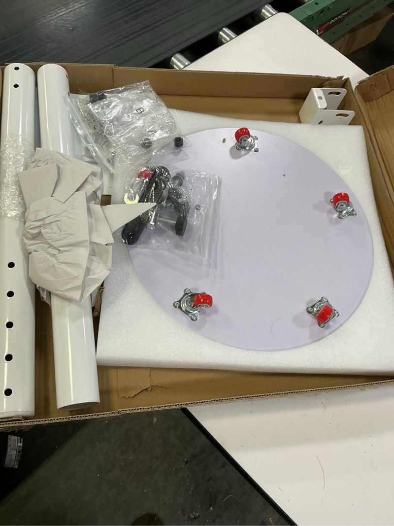 Condition photo showing Good Condition for Small Mobile TV Stand for Most 10-48 Inches TV,Rolling TV Cart with Height Adjustable,±10° Tilt, 360°Swivel, ±30°Leveling,Max VESA 200X200mm,for Live Streaming,Home,Office (White, Style 1) Style 1 White