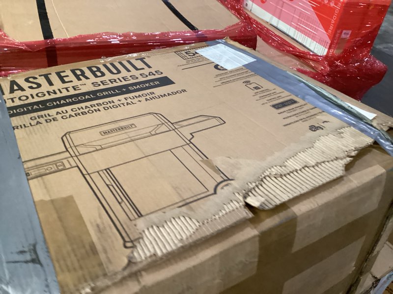 Condition photo showing As Is for masterbuilt autoignite™ series 545 digital charcoal grill and smoker with automatic ignition and temperature control