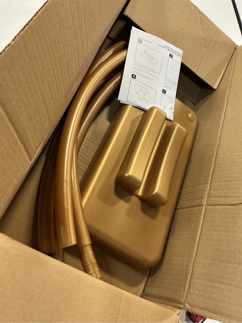 Condition photo showing Good Condition for Fun Express 27" Round Centerpiece Gold Plastic Tabletop Frame Decoration