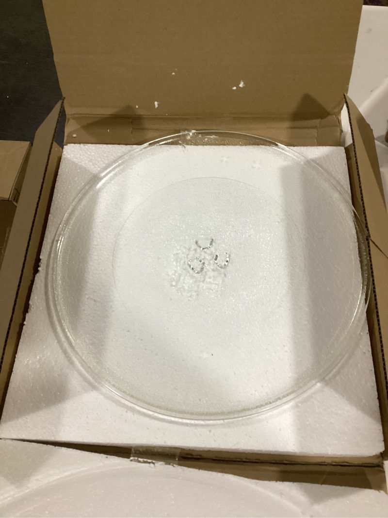 Condition photo showing Good Condition for 14" Microwave Glass Plate for LG Microwave Plate MJS47373301, MJS47373302, MJS47373303, MJS47373304 Compatible With LG Microwave Plate Replacement 14" Small Coupler Hole