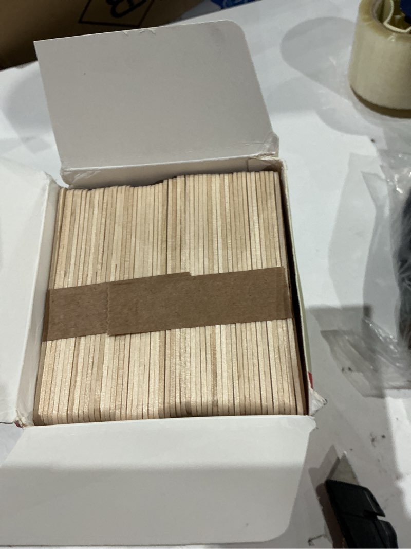 Condition photo showing Good Condition for magicfly 1000pcs popsicle sticks, natural wooden food grade craft sticks, 4-1/2 inch great bulk ice cream sticks for craft project, home decoration