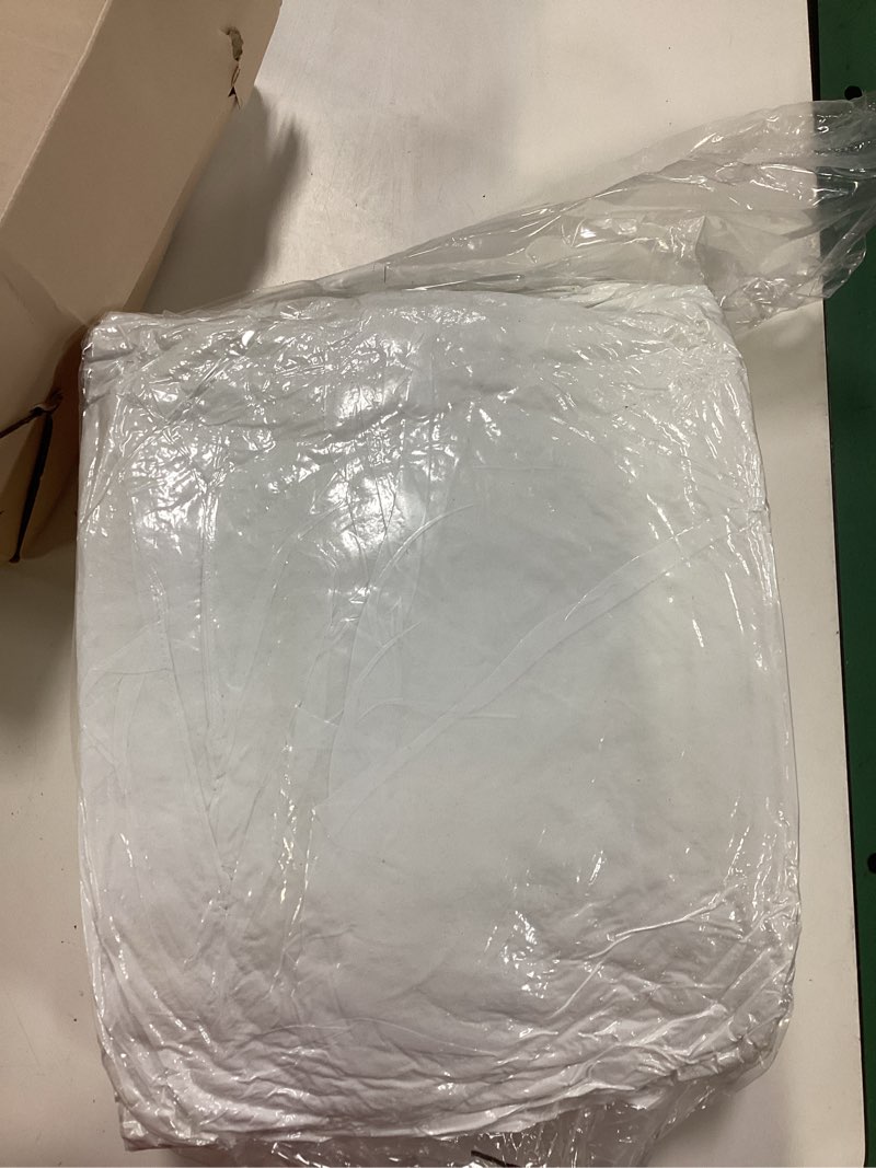 Condition photo showing New/Like New for andency white twin comforter set (66x90inch), 2 pieces cute soft pinch pleat bedding comforters & sets for kids girls, all season lightweight fluffy down alternative bed set white twin(66"x90")