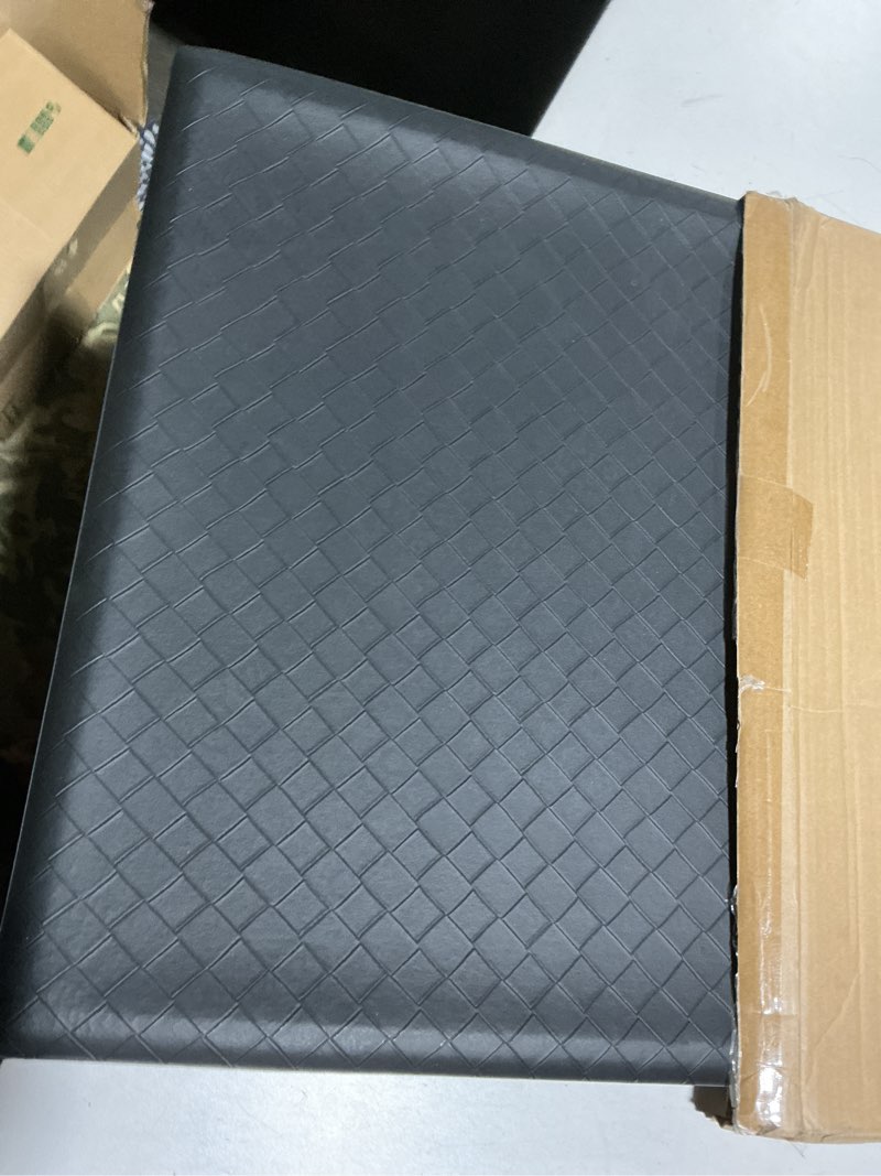 Condition photo showing Good Condition for Amazon Basics Anti-Fatigue Standing Mat, Non-Slip, Comfort Mat for Home and Office, 20W x 36L x 0.6Th in, Black, 1-Pack Black 1-Pack Mat