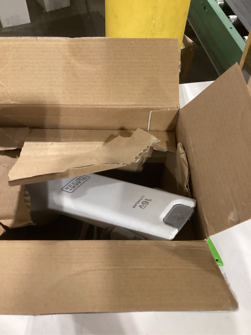 Condition photo showing As Is for DECKER dustbuster 20V Hand Vacuum Cordless Rechargeable, Car Vacuum Portable, Powerful Suction AdvancedClean Hand Vac with Extendible Crevice Tool, Flip-Up Brush and Charging Base (BDH2000L)