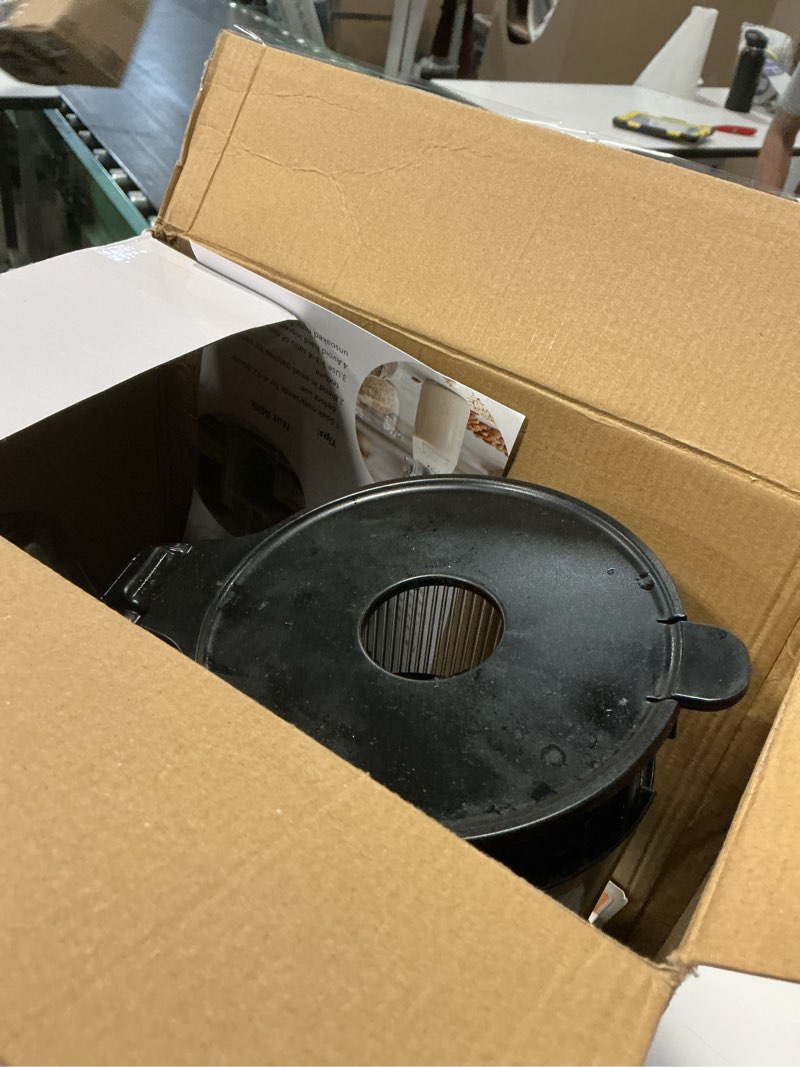 Condition photo showing As Is for eanoruus 3-in-1 cold press juicer, 6.5" extra large chute, 100oz large capacity, ac motor, perfect for juice, nut milk & sorbet, bright white