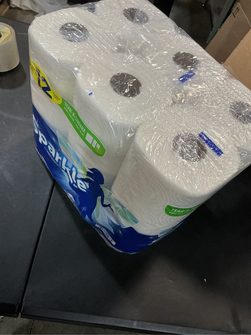 Condition photo showing Good Condition for sparkle tear-a-square paper towels - 6 double rolls - 2-ply - 110 sheets