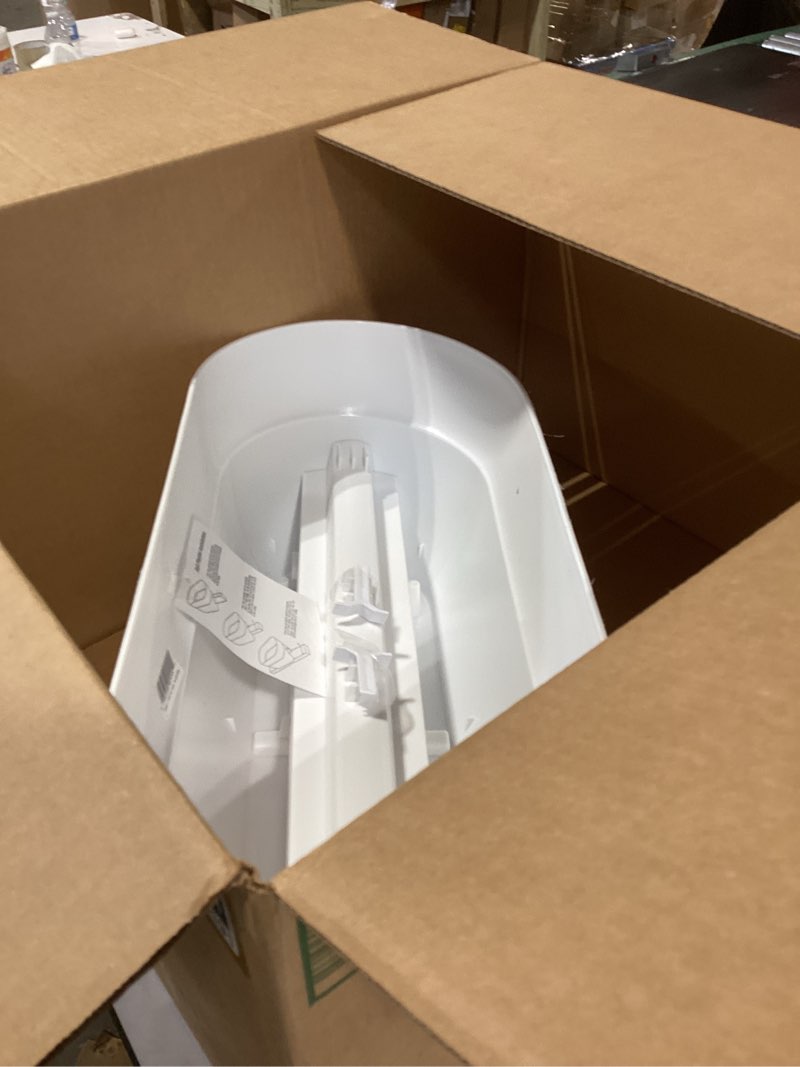 Condition photo showing As Is for bloomers railing planter with drainage holes – 24" – white